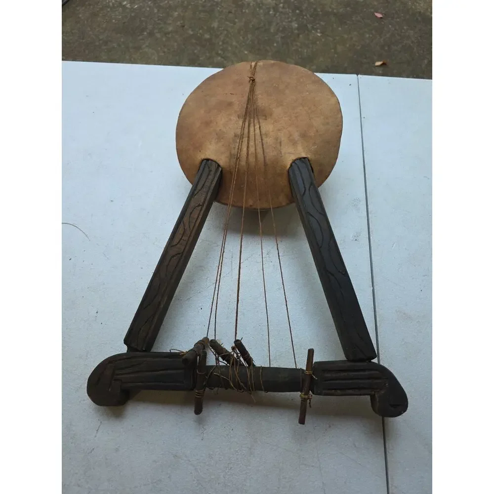 Vintage African Ethiopian String Musical Instrument Folkart